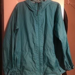 Gorgeous Teal Columbia’s Rain Jacket With Hood